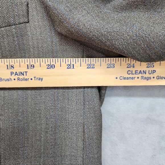 Joseph & Feiss Sport Coat Mens 42R Brown Herringbone Wool 2 Button Blazer Jacket - Picture 12 of 14